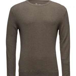 Mango Man Textured Cotton Sweater pyöreäaukkoinen neule