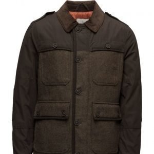 Mango Man Wool-Blend Contrasting Jacket villakangastakki