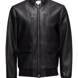 Mango Man Zipped Bomber Jacket nahkatakki