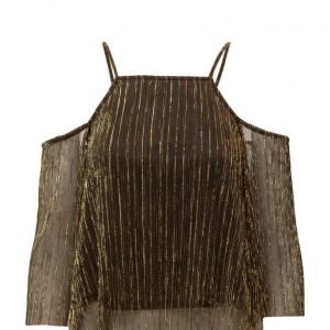 Mango Metallic Off-Shoulder Blouse pitkähihainen pusero