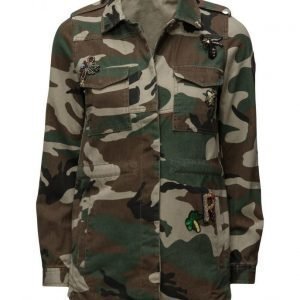 Mango Patched Camo Jacket kevyt takki