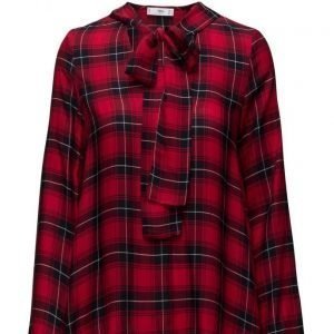 Mango Plaid Blouse pitkähihainen pusero