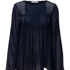 Mango Pleated Panel Blouse pitkähihainen pusero