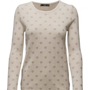 Mango Polka-Dot Cotton-Blend Sweater neulepusero