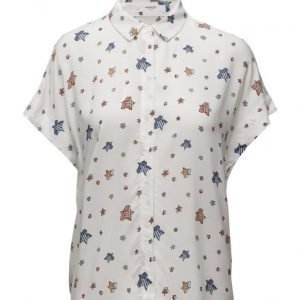 Mango Printed Flowy Shirt lyhythihainen pusero