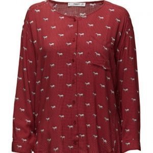 Mango Printed Flowy Shirt pitkähihainen pusero