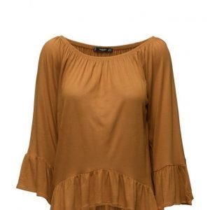 Mango Ruffled Blouse pitkähihainen pusero