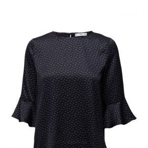 Mango Ruffled Sleeve Blouse lyhythihainen pusero