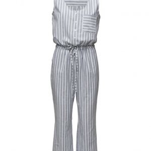 Mango Striped Cotton Jumpsuit haalari