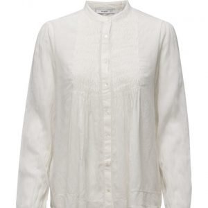 Mango Textured Cotton Blouse pitkähihainen pusero