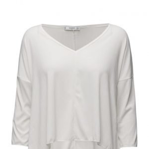 Mango Textured Flowy T-Shirt pitkähihainen pusero