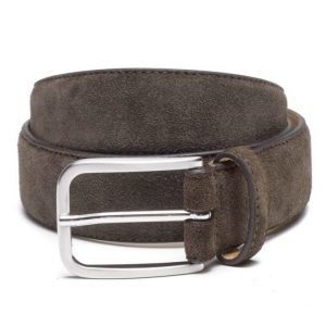 Marccetti Dino Suede Belt Dk Brown