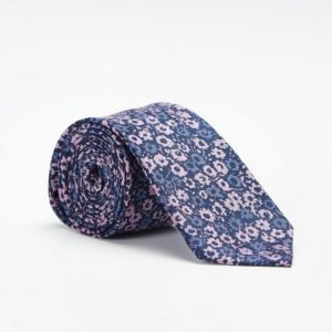 Marccetti Elia Tie Mini Flower Dark Blue