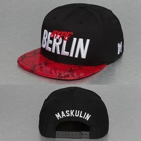 Maskulin Snapback Lippis Musta