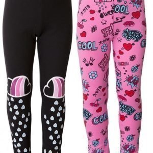 Max Collection Leggingsit 2 paria Pink/Black