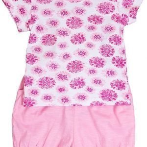 Max Collection T-paita ja shortsit White/pink White