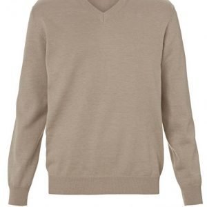 Men Plus Neulepusero Meleerattu Beige