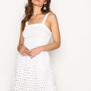 Michael Kors Diamond Crochet Dress Skater Mekko White