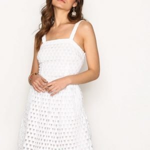 Michael Kors Diamond Crochet Dress Skater Mekko White