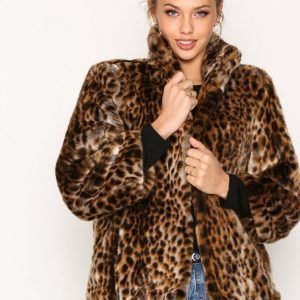 Michael Kors Faux Fur Jacket Tekoturkki Leopard