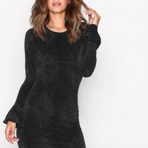 Michael Kors Lurex Flounce Sleeve Dress Kotelomekko Black