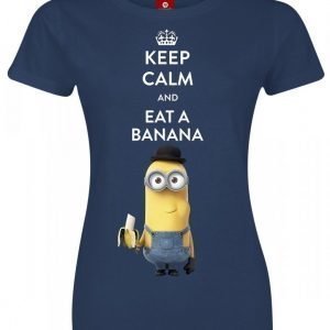 Minions Keep Calm And Eat A Banana Naisten T-paita
