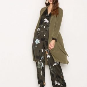 Miss Selfridge Channel Duster Coat Pitkä Takki Dark Green