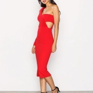 Missguided One Shoulder Bandeau Dres Kotelomekko Red