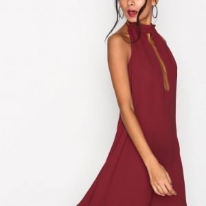 Missguided Ruhed Neck Swing Dress Loose Fit Mekko Rust