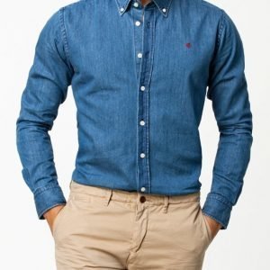 Morris Cary Grant Denim Shirt Kauluspaita Vaaleansininen