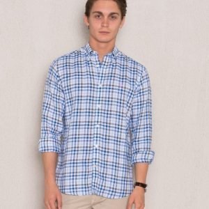 Morris Douglas Shirt 57 Blue Check