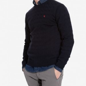 Morris Merino Cable Oneck Pusero Navy