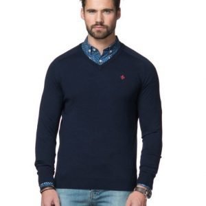 Morris Merino V-Neck 60 Navy