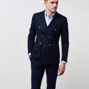 Morris Vigo Washed Flannel DB Blazer 60 Navy