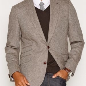 Morris York Herringbone Blazer Bleiseri Brown