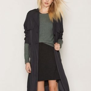 Moss Copenhagen Fuse Twill Trenchcoat Trenssitakki Black