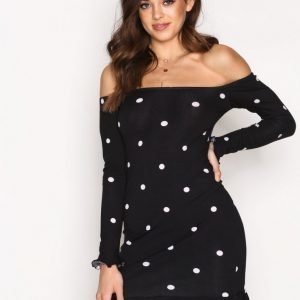 Motel Jazzie Bodycon Kotelomekko Black / White