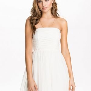 NLY Blush Mesh Bandeau Dress Vit