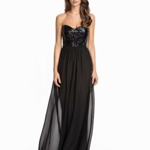 NLY Eve Cross Back Maxi Dress Silver