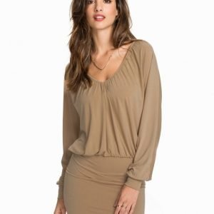 NLY One Drapy Plain Dress Beige