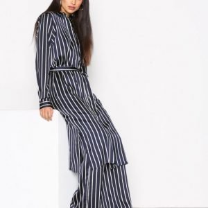 Neo Noir Chili Stripe Dress Pitkähihainen Mekko Navy