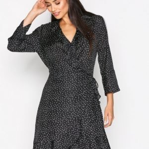 Neo Noir Fanny Dot Dress Pitkähihainen Mekko Black