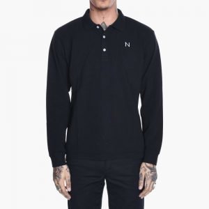 New Black Polo Long Sleeve Tee Shirt