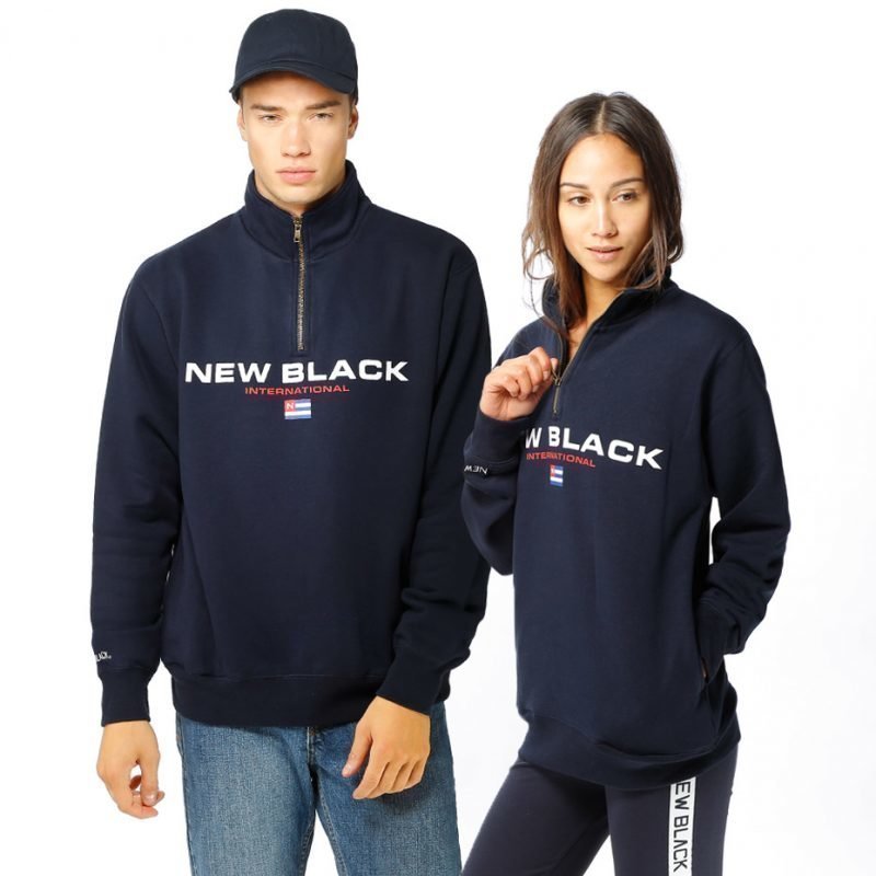 New Black Sports Half Zip -paita