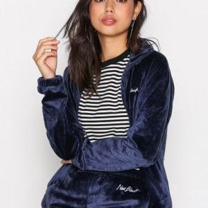 New Black Velour Tracksuit Jacket Bomber Takki Navy