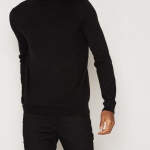 New Look Basic Cotton Roll Neck Pusero Black