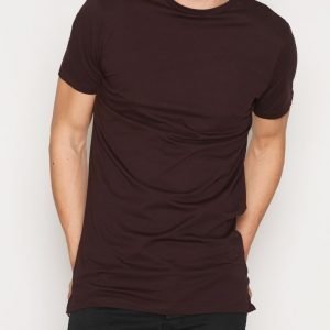 New Look Basic Longline Tee T-paita Dark Purple