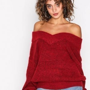 New Look Crop Off-Shoulder Top Neulepusero Red