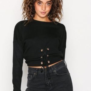 New Look Fg Corset Jumper Neulepusero Black