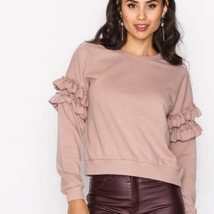 New Look Frill Sleeve Sweat Svetari Mink